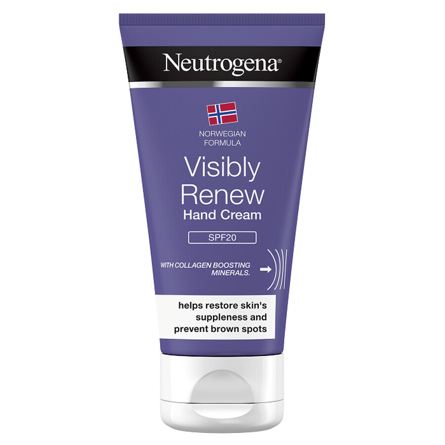 Crema mani con SPF 20 Visibly Renew, 75 ml, Neutrogena