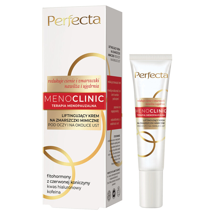 Perfecta Menoclinic, liftende crème voor gezichtsrimpels onder de ogen en rond de mond, 15 ml