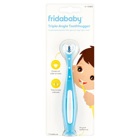 Frida Baby Tooth Hugger 3D Toothbrush for Children, Blue, From 2 Years, 1 Pc