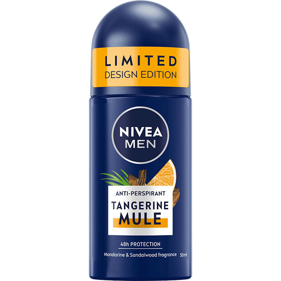 Nivea Men Tangerine Mule, antiperspirant roll-on pentru bărbați, 50 ml