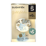 Suavinex Premium Gold Edition, dummy clip, blauw, 1 stuk