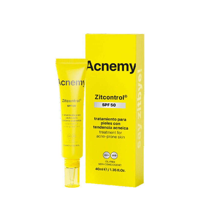 Crème anti-acné avec SPF50 Zitcontrol, 40 ml, Acnemy