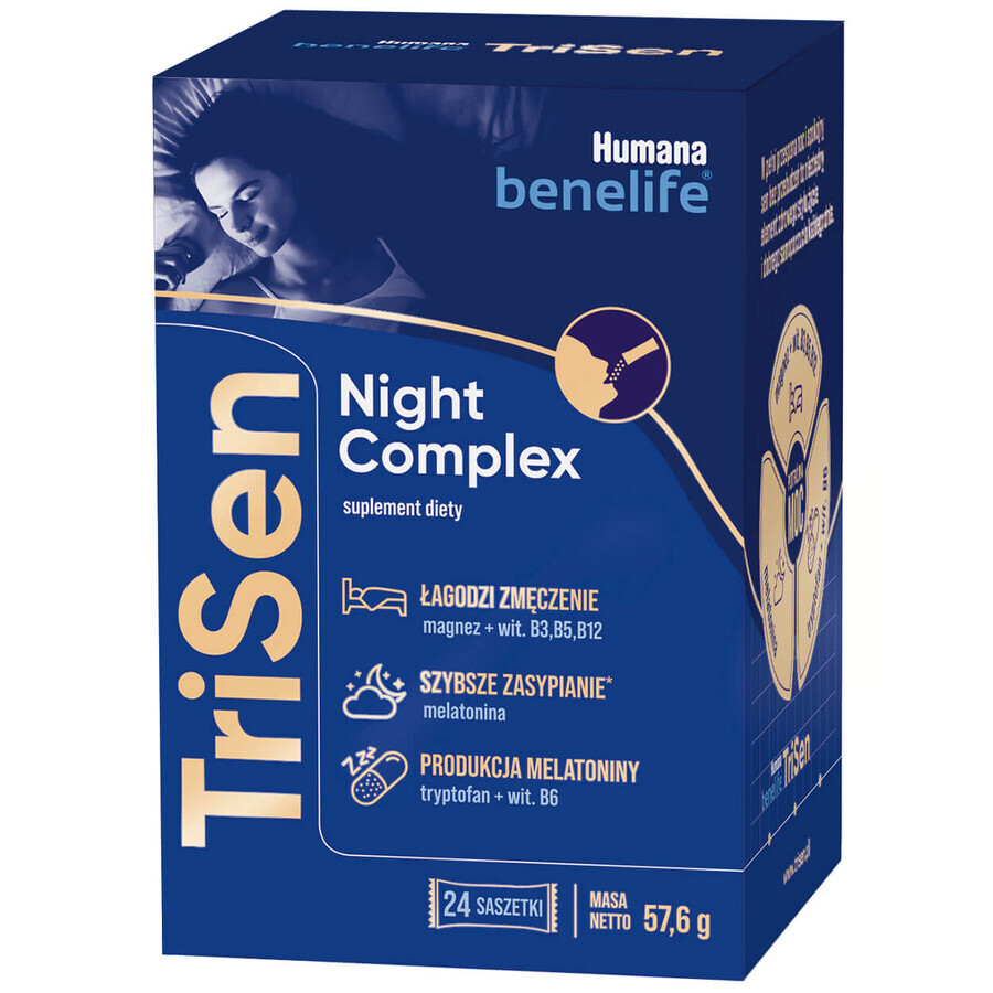 Humana Benelife TriSen Nacht Complex, 2,4 g x 24 sachets