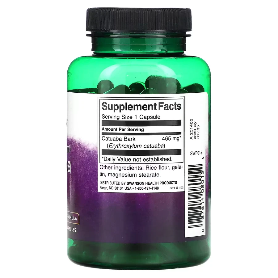 Swanson Volledig Spectrum Catuaba Schors, 120 capsules