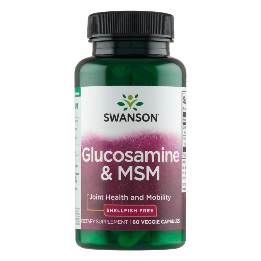 Swanson Glucosamine &amp; MSM, 60 plantaardige capsules