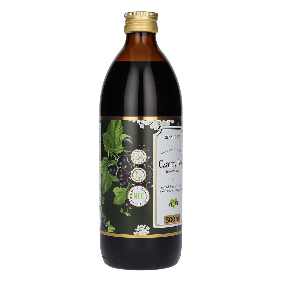 SEMA Herba Zwarte vlierbes, vruchtensap, 500 ml