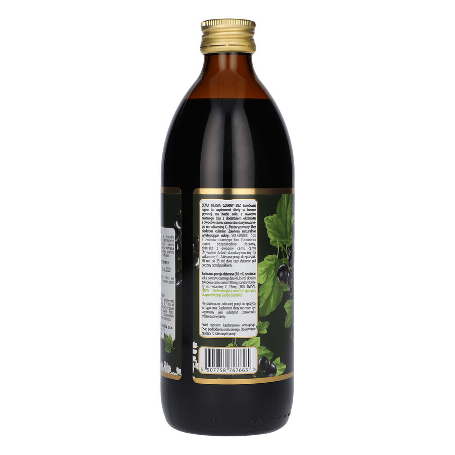 SEMA Herba Zwarte vlierbes, vruchtensap, 500 ml