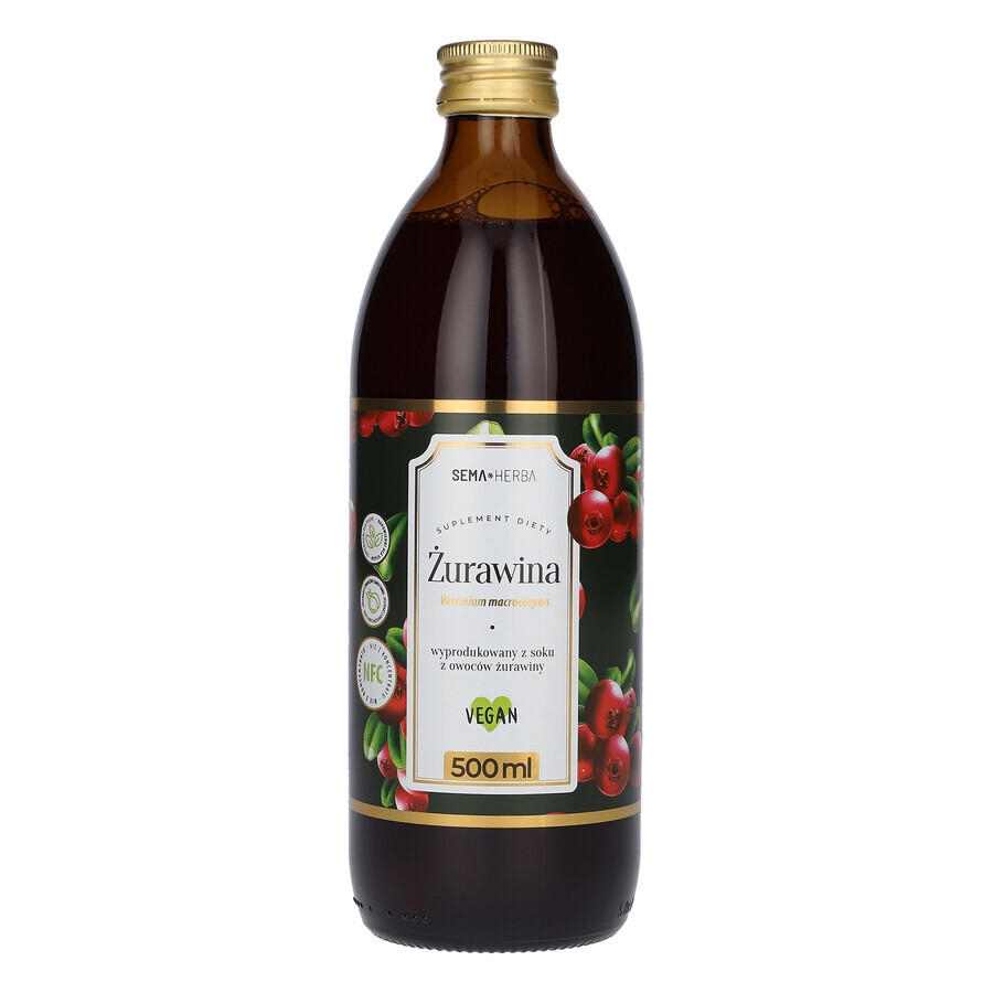 SEMA Herba Cranberry, vruchtensap, 500 ml