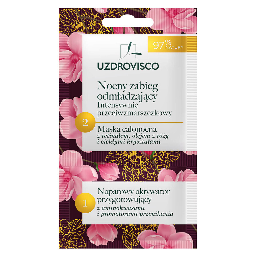 Uzdrovisco Night Rejuvenating Treatment, masque anti-rides intensif de nuit, 10 ml