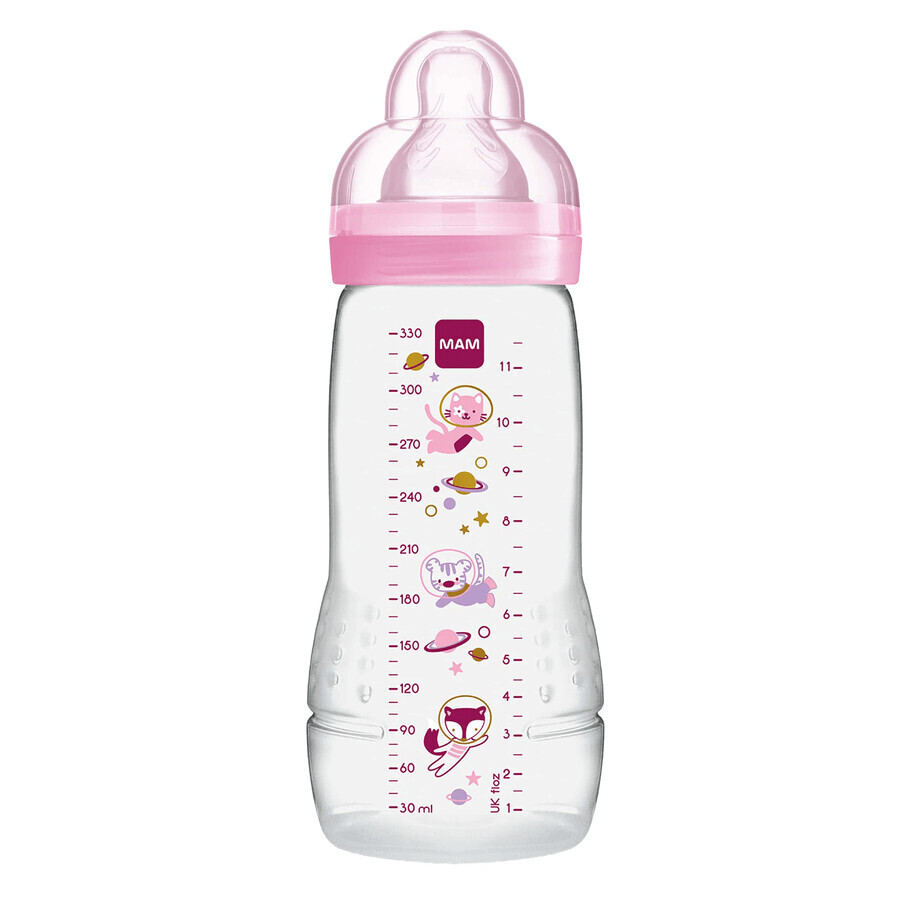 MAM Easy Active, fles, Space Adventure, meisje, vanaf 4 maanden, 330 ml