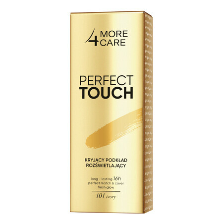 More4Care Perfect Touch, dekkende verlichtende foundation, 101 Ivoor, 30 ml