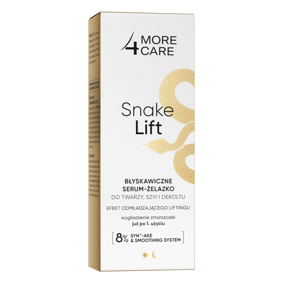 More4Care Snake Lift, onmiddellijke serum-gel voor gezicht, hals en decolleté, 35 ml