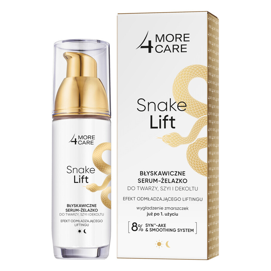 More4Care Snake Lift, onmiddellijke serum-gel voor gezicht, hals en decolleté, 35 ml