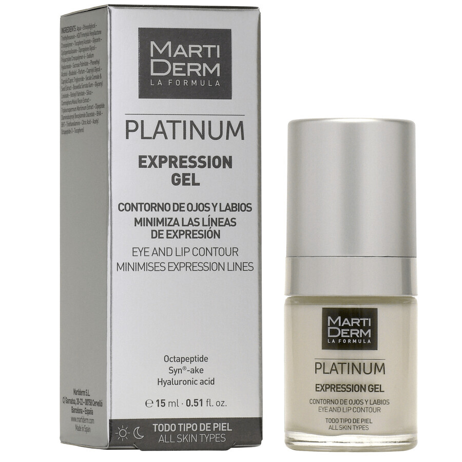 MartiDerm Platinum Expression, oog- en lipzone gel, 15 ml