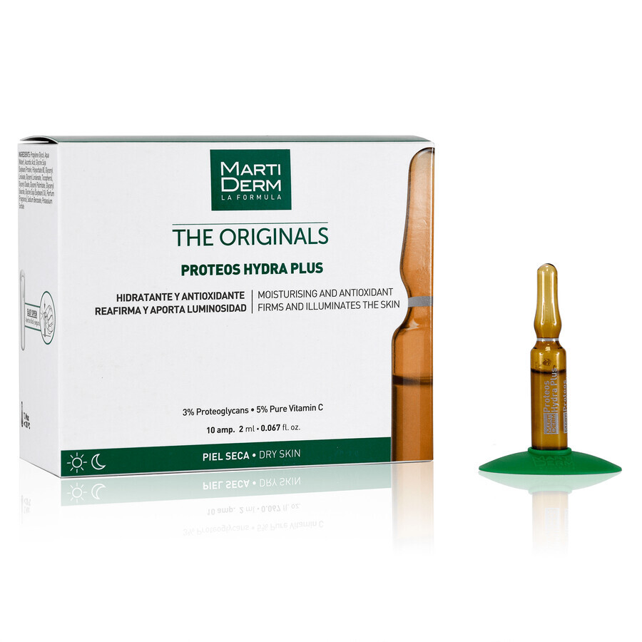 MartiDerm The Originals Proteos Hydra Plus Antioxidant Hydrating Serum Dry Skin 2ml x 10 ampoules