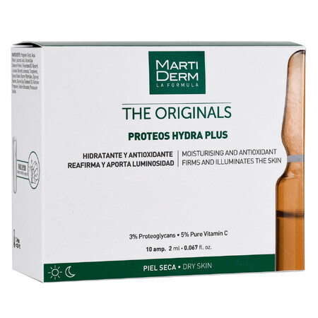 MartiDerm The Originals Proteos Hydra Plus Antioxidant Hydrating Serum Dry Skin 2ml x 10 ampoules