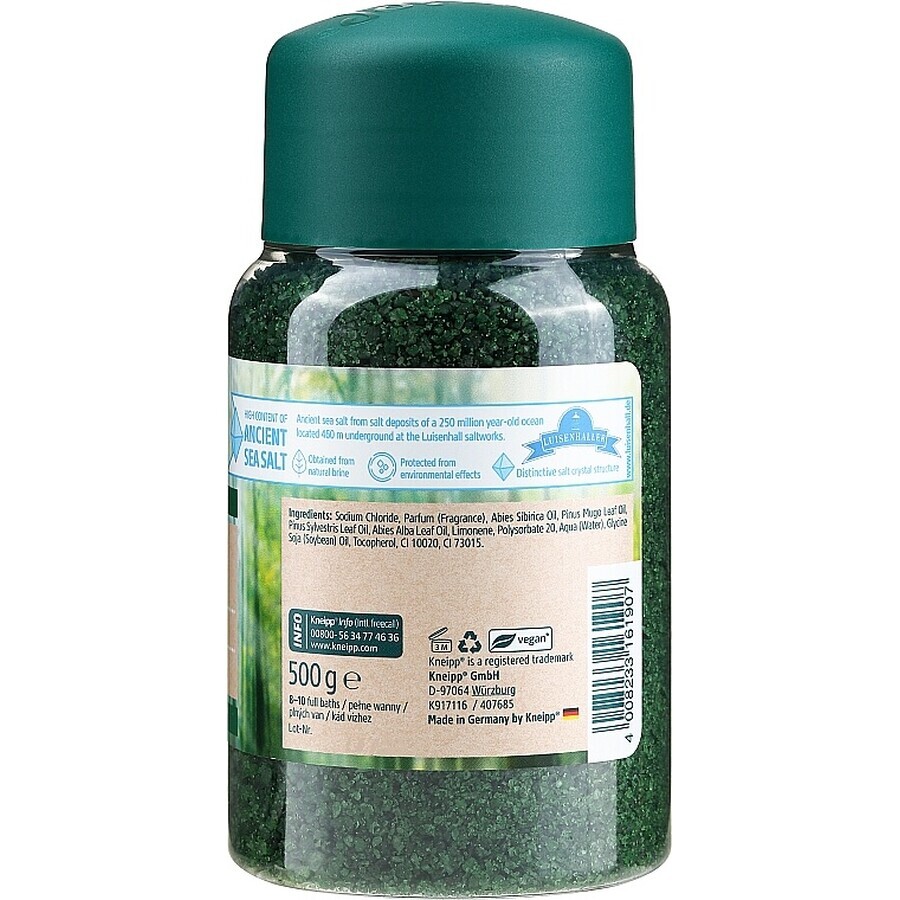 Kneipp Mindful Forest Fir and Pine, mineral bath salt crystals, 500 g