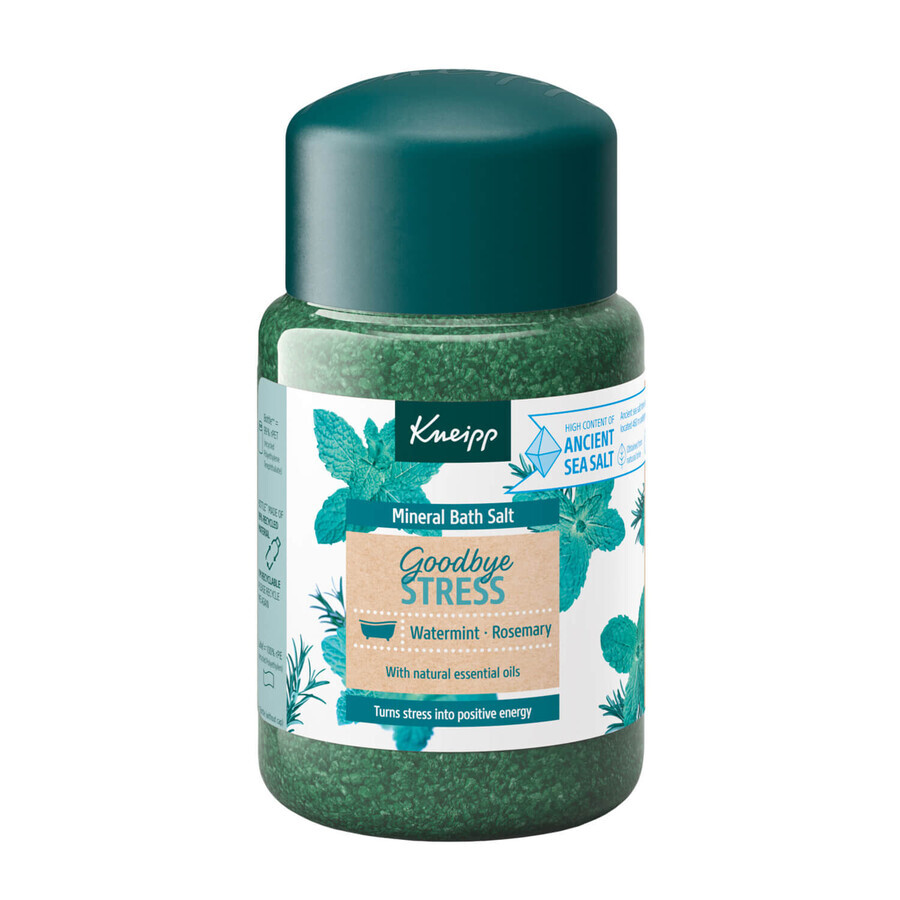 Kneipp Goodbye Stress Rozemarijn en Munt, mineraalzout badkristallen, 500 g