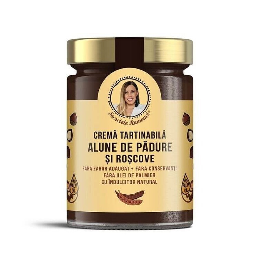 Crema tartinabila cu unt de alune de padure si roscove, Secretele Ramonei, 350g, Remedia