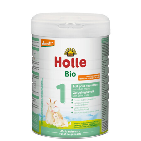 Holle Bio 1, lait infantile à base de lait de chèvre, dès la naissance, 800 g