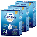 Bebilon Advance Pronutra 2, lait de suite, plus de 6 mois, 3 x 1000 g