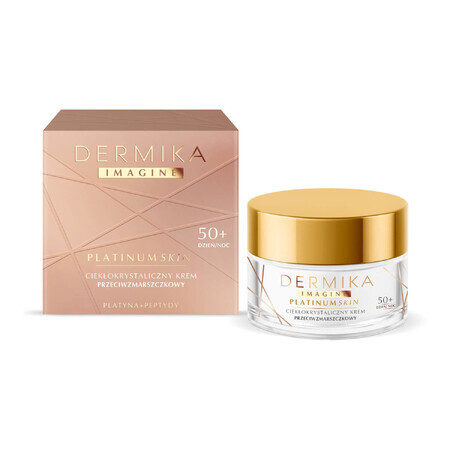 Dermika Imagine Platinum Skin 50+, crema antiarrugas de cristal cálido, 50 ml