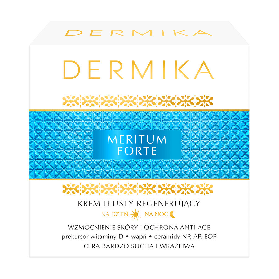 Dermika Meritum Forte, crema regeneradora grasa para día y noche, 50 ml