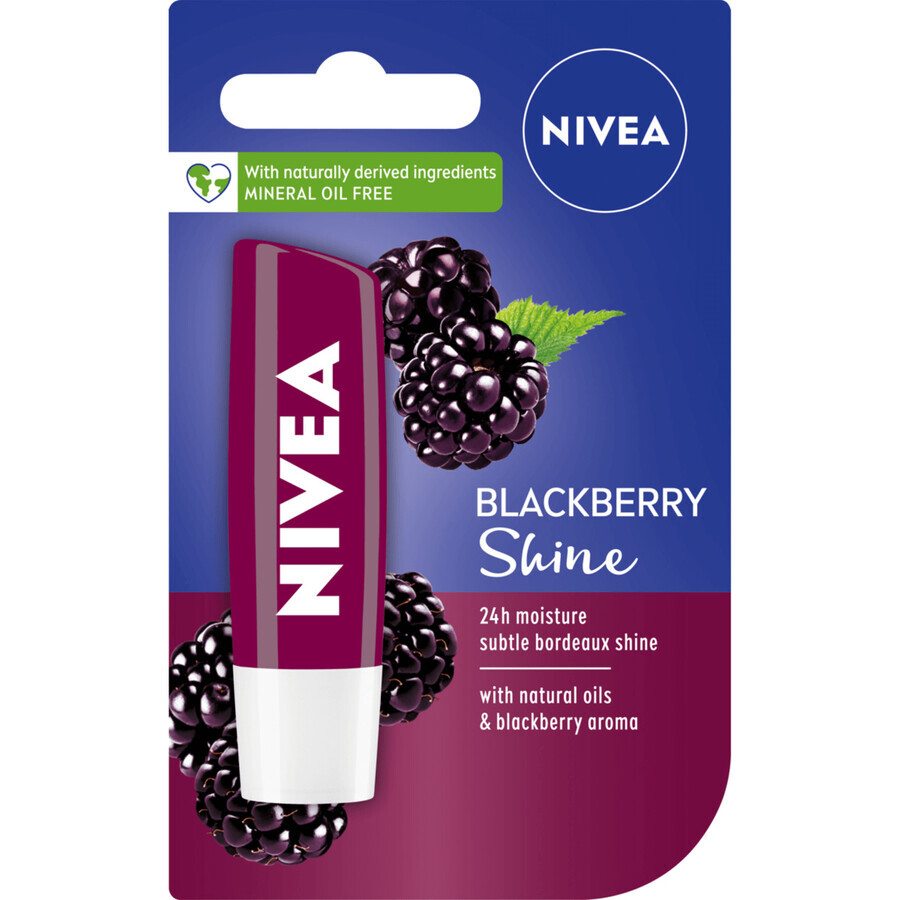 Nivea, lippenstift, Blackberry Shine, braam, 1 stuk