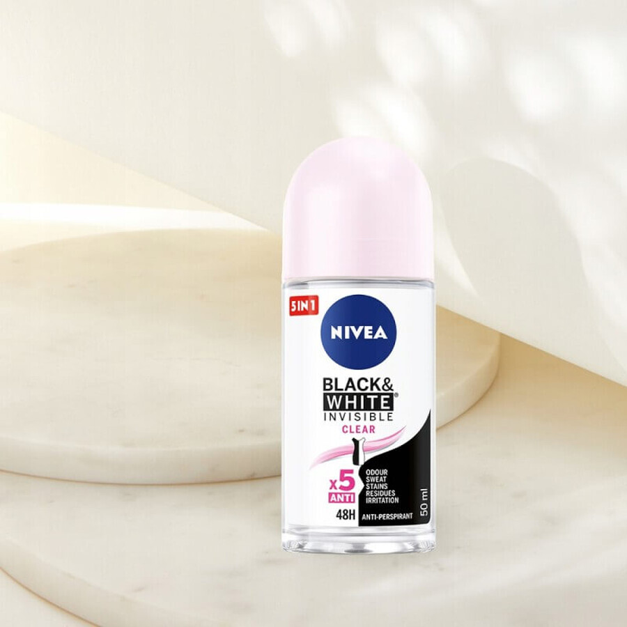 Set Nivea Soft Moment, gel de duș, Creme Soft, 250 ml + Black &amp; White Invisible, stick antiperspirant, 48h, Transparent, 50 ml