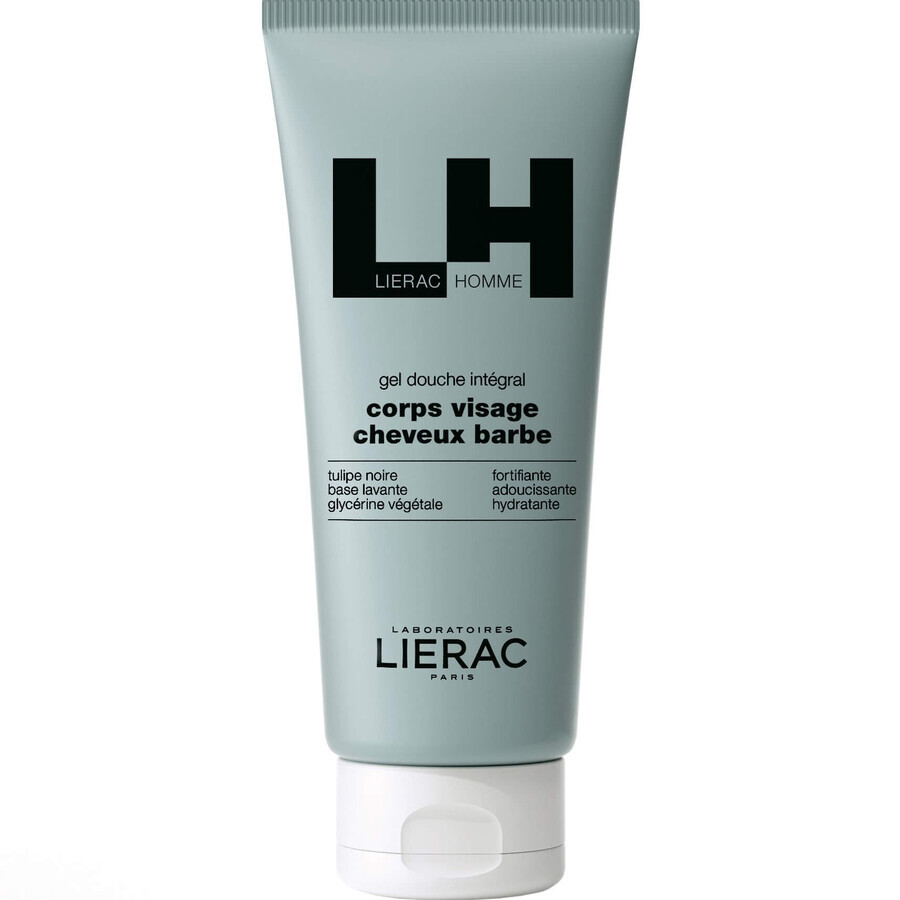 Lierac Homme set, energieke gezichtsgel, 50 ml + multifunctionele douchegel, 50 ml + cosmetisch tasje als geschenk