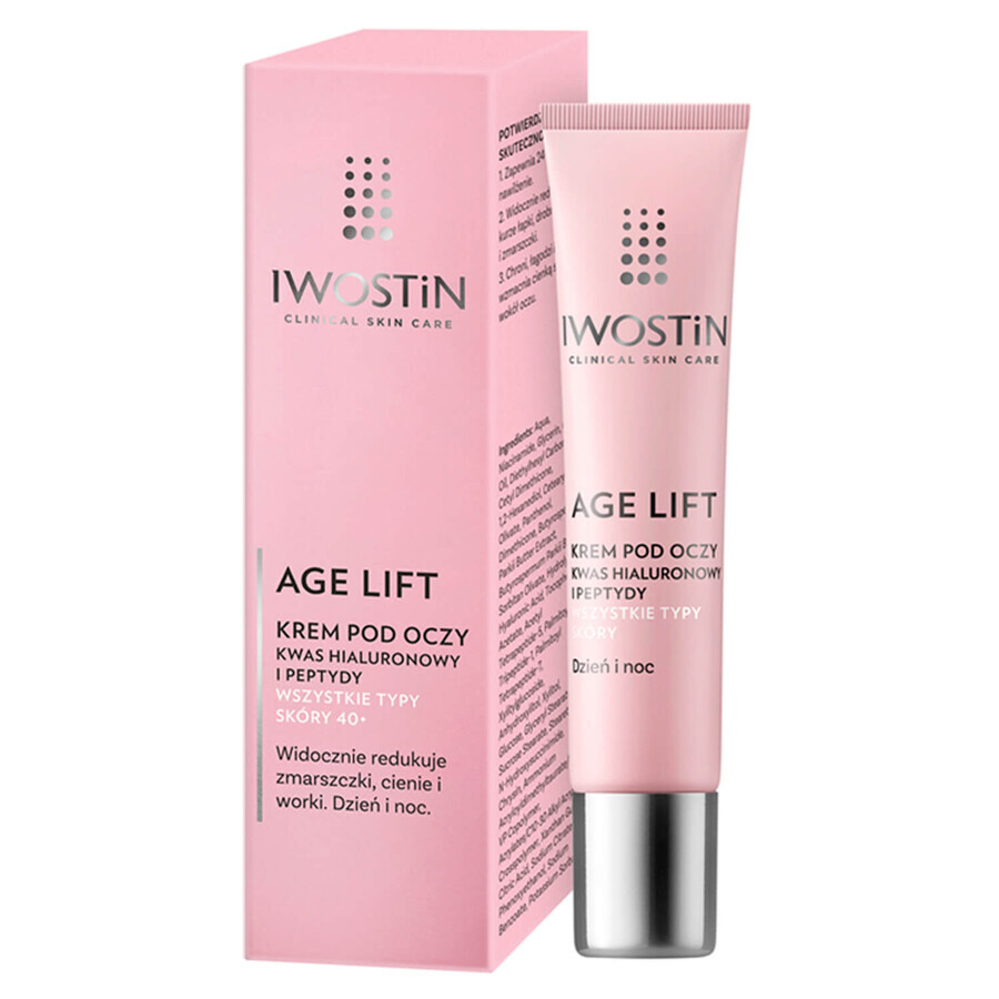 Set Iwostin Age Lift, day cream, normal and combination skin, SPF 15, 50 ml + eye cream, day and night, 15 ml