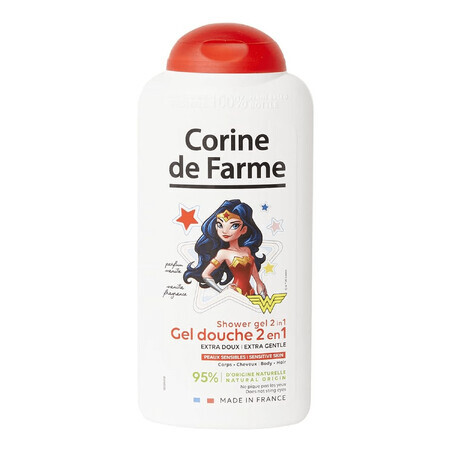 Corine De Farme Disney Wonder Woman set, eau de toilette, 30 ml + douchegel, 300 ml + haarclips, 2 stuks + armband, 1 stuk