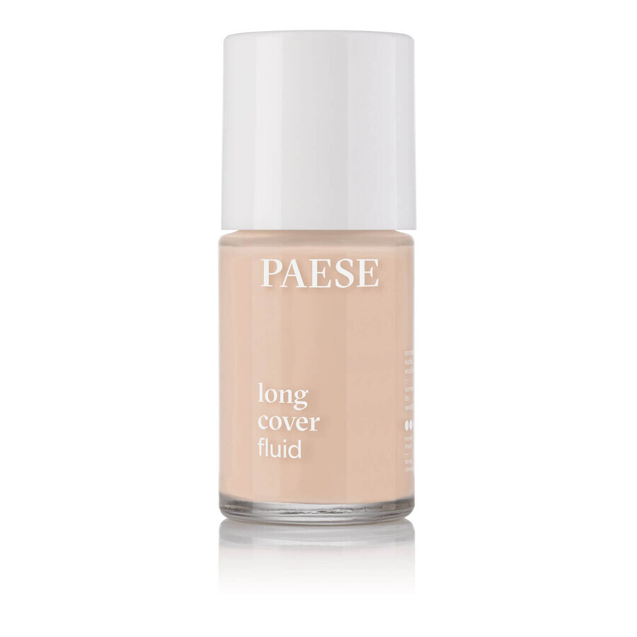 Paese Long Cover Fluid, opaque foundation, 01 Light Beige, 30 ml