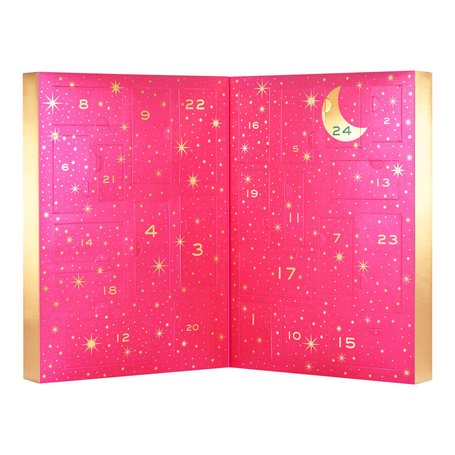 Nuxe set, adventskalender met cosmetica, roze