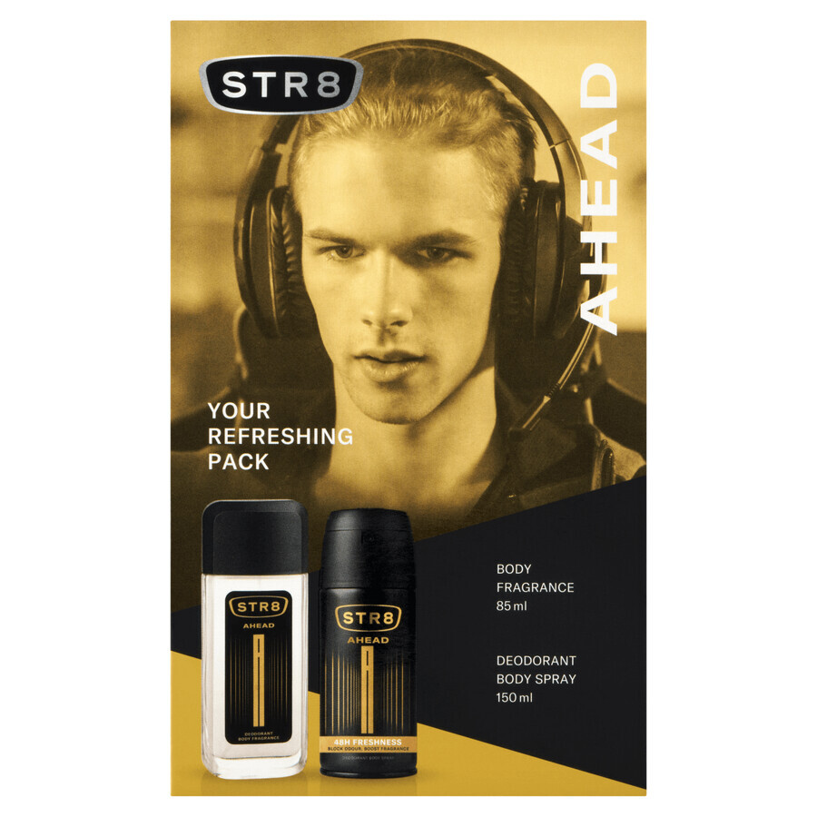 STR8 Ahead set, deodorant, 85 ml + deodorant spray, 150 ml