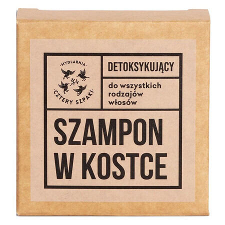 Cztery Szpaki, ontgiftende shampoo in staaf, 75 g