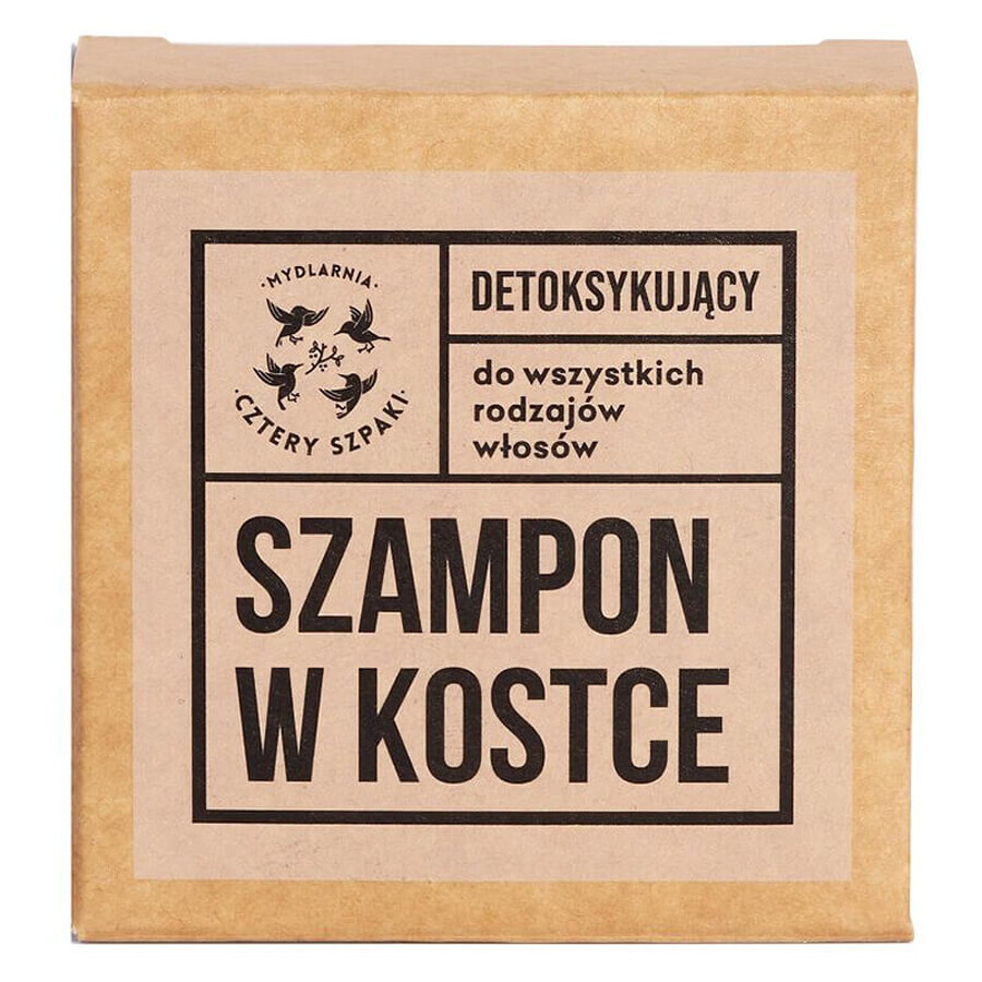 Cztery Szpaki, ontgiftende shampoo in staaf, 75 g