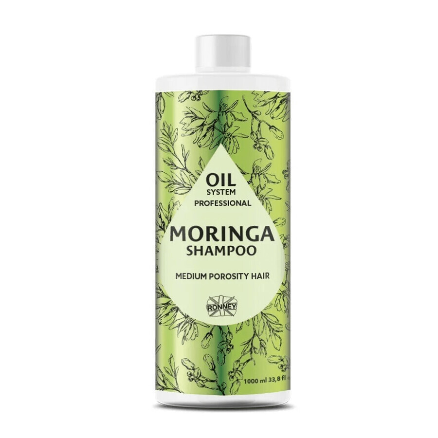 Ronney Professional Oil System Medium Porosity Hair, shampoo for medium porosity hair with moringa oil, 1000 ml