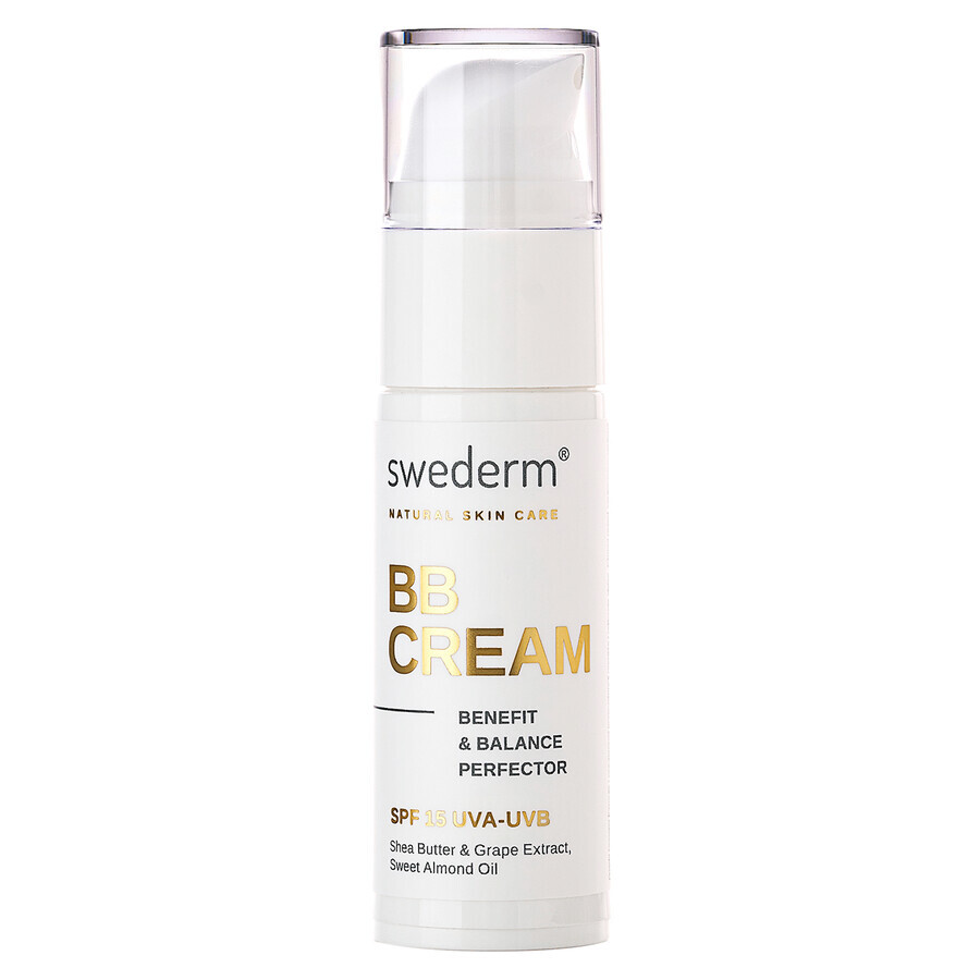 Swederm BB Cream, natuurlijke BB cream, SPF 15, 30 ml