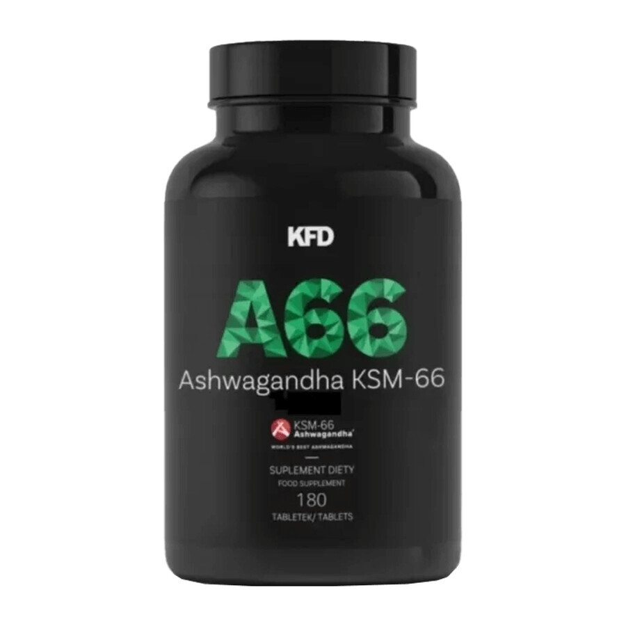 KFD A66 Ashwahandha KSM-66, 180 tabletten