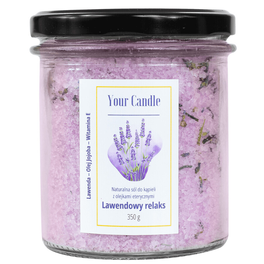 Your Candle, natuurlijk badzout met essentiële oliën, Lavendel Ontspanning, 350 g