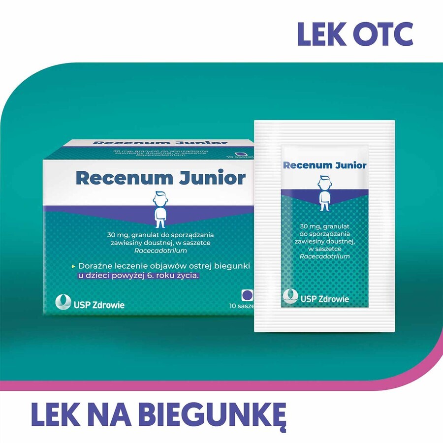 Recenum Junior, 30 mg, korrels voor orale suspensie, vanaf 6 jaar, 10 sachets