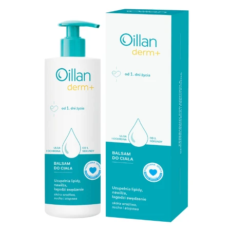Zestaw Oillan Derm+, balsam do ciała, od 1 dnia życia, 2 x 400 ml: ceny i cechy
