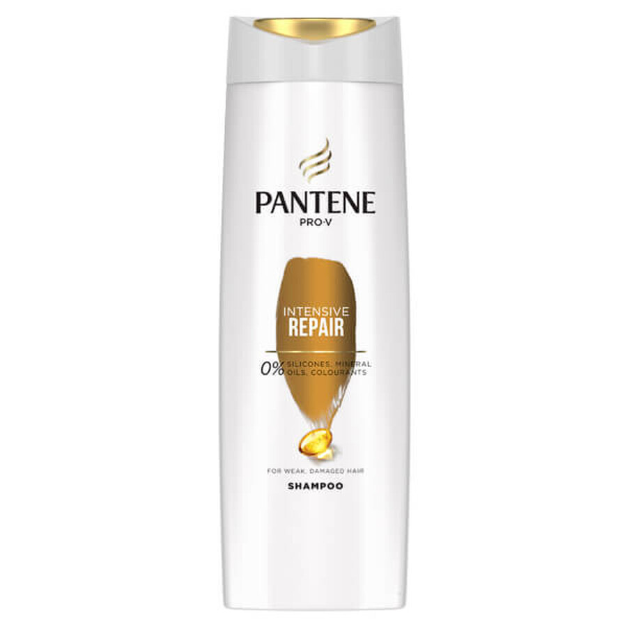 Pantene Kit Riparazione Intensiva, shampoo, 400 ml + balsamo, 200 ml + olio protettivo, 100 ml + fiale per capelli, 3 x 15 ml + trousse per il trucco