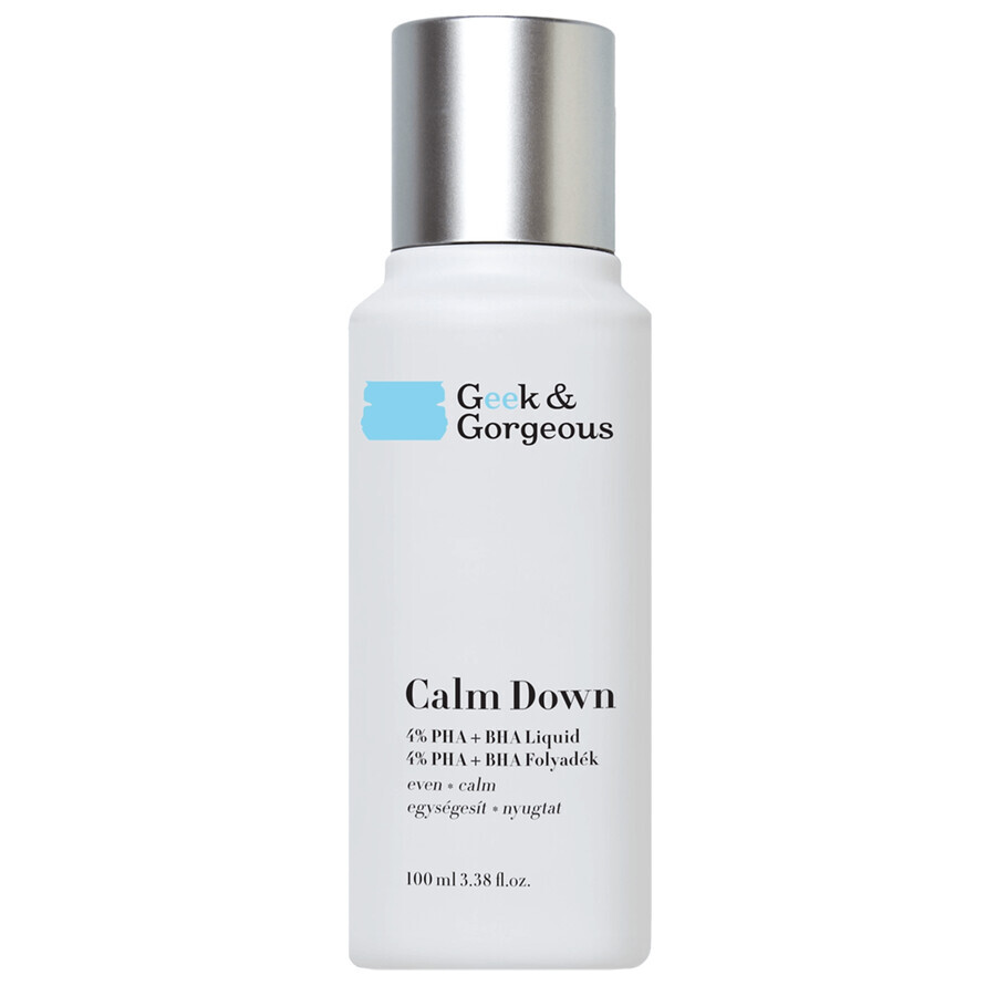 Geek &amp; Gorgeous Calm Down, sanftes Peeling mit 4% PHA + BHA Säuren, 100 ml