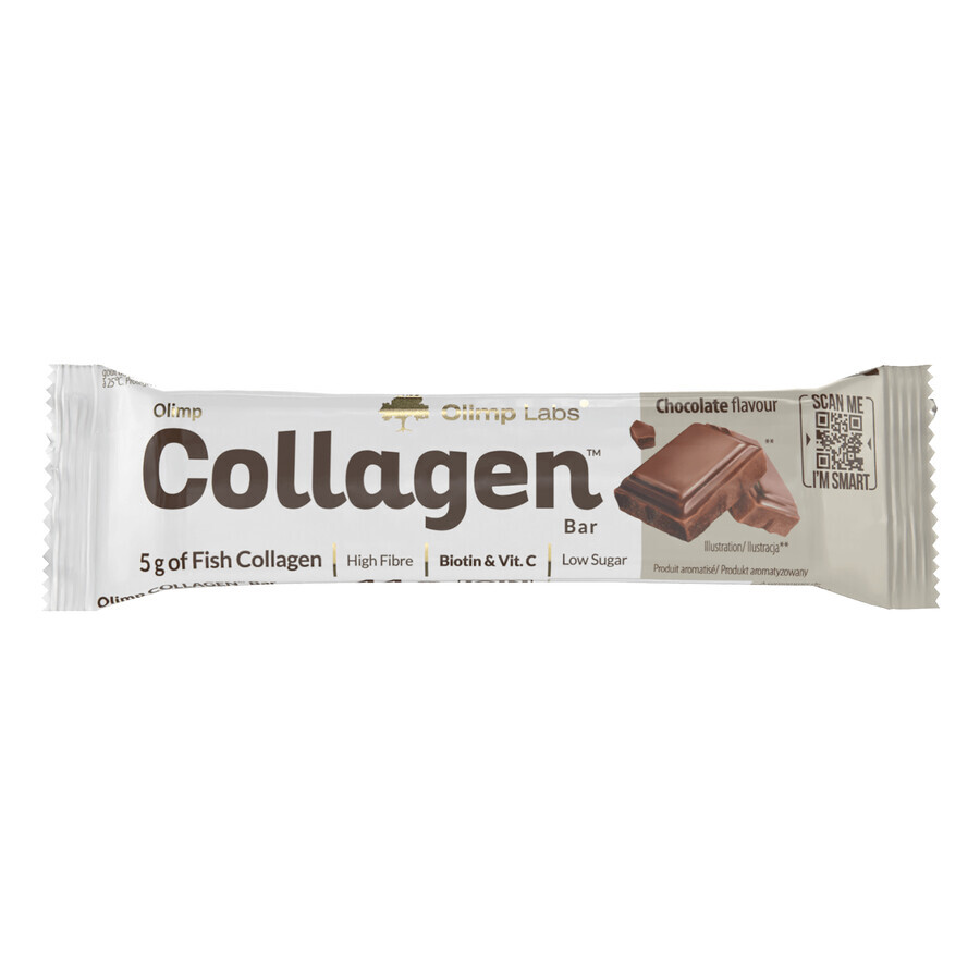 Olimp Collagen Bar, eiwitreep, chocoladesmaak, 44 g