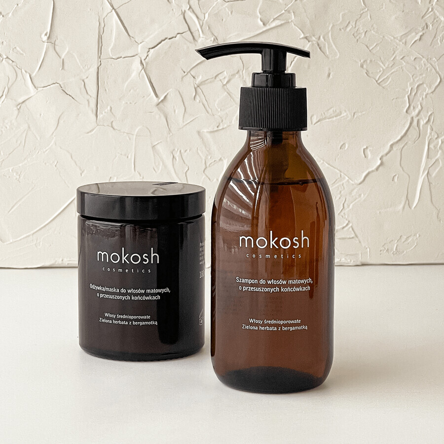 Mokosh, conditioner-mask for dull hair with dry ends, green tea with bergamot, 180 ml