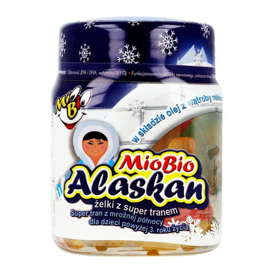 MioBio Alaskan, gelatine superfood per bambini sopra i 3 anni, 30 pezzi