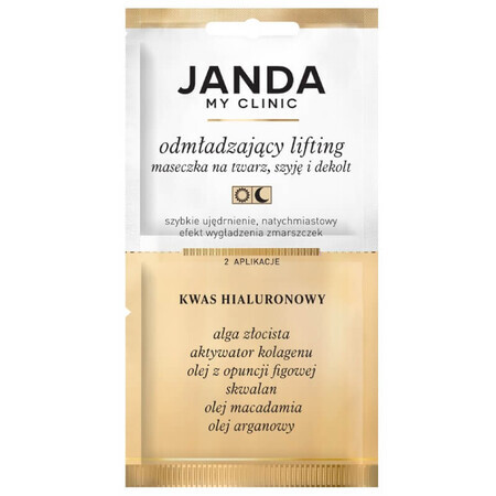 Janda My Clinic Collagen Threads, face, neck and décolleté mask, hyaluronic acid, 8 ml