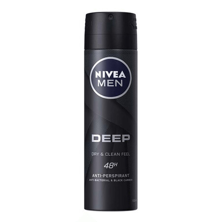 Deodorant spray voor mannen Deep Black, 150 ml, Nivea